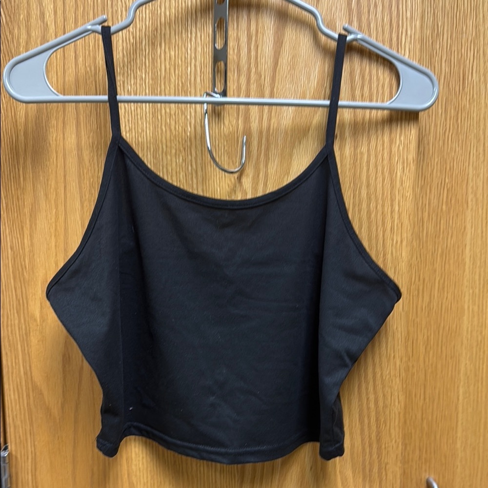 Black Women's Cropped Tank Top